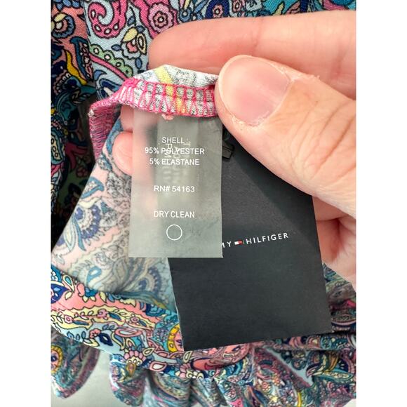 TOMMY HILFIGER | Multicolor Paisley Stretch Shift Dress NWT | Size 4 - Picture 7 of 7